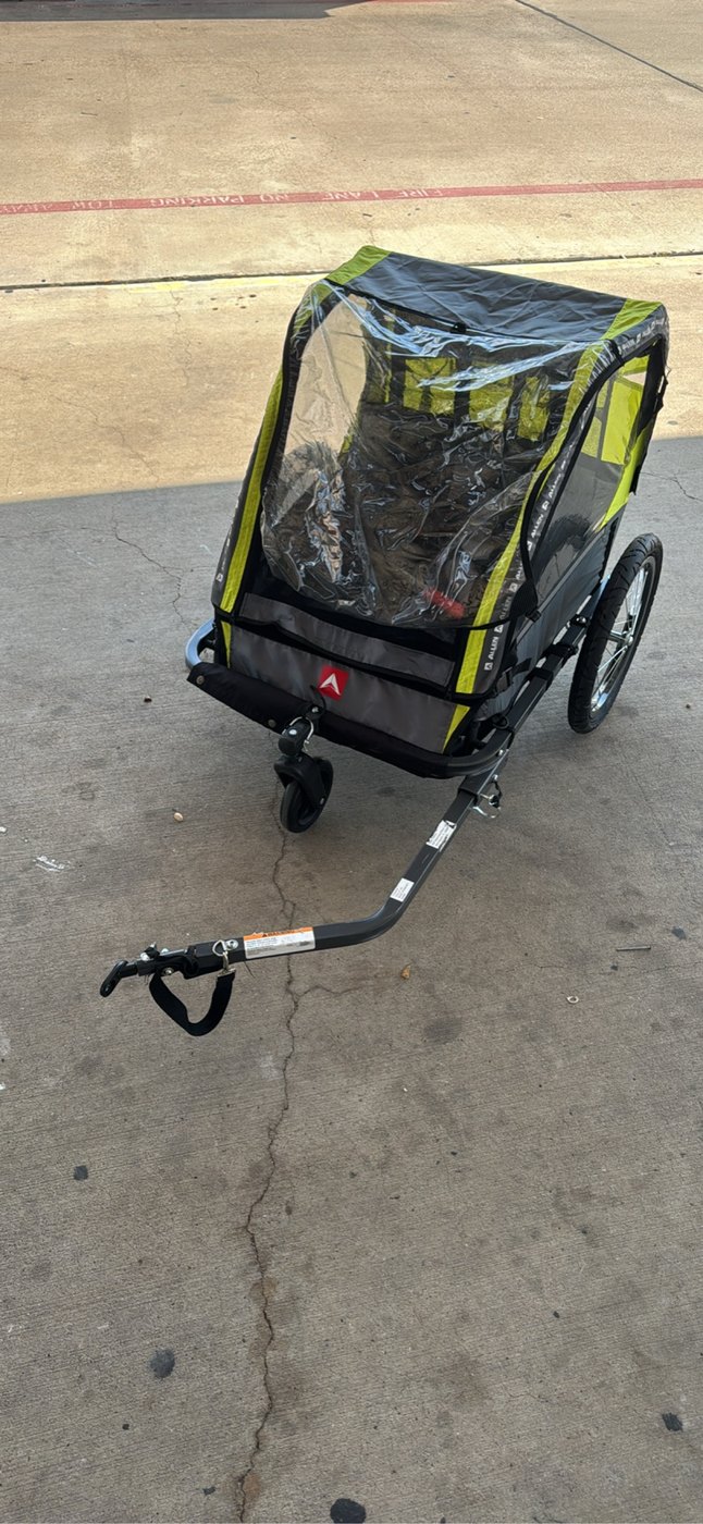 Used Allen Sports two-child bicycle trailer and stroller